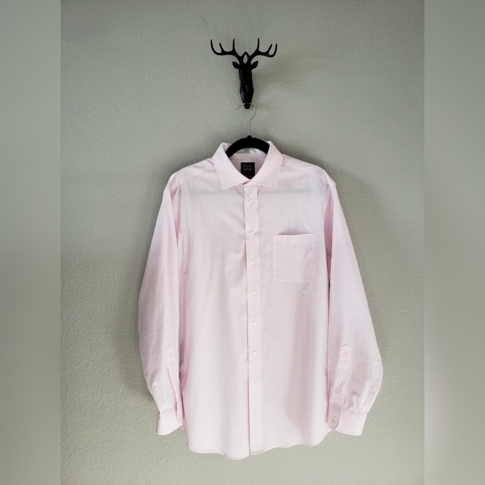 Jos. A. Bank Pink Check Dress Shirt